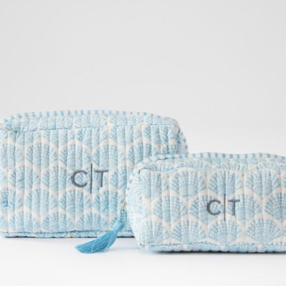 Mark & Graham- Block Print Travel Pouch Set- Sky … - image 9